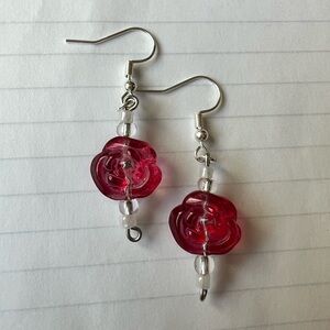 Handmade Rose Earrings